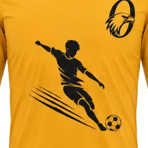 Camiseta de Fútbol Amarilla y Negra de Manga Larga para Adultos y Niños, Uniforme Deportivo Cómodo para Entrenamiento y Partido - Product Image 6