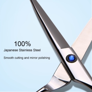 Tijeras de Peluquería Profesionales de Acero Inoxidable, con Mango Largo para Diestros, para Salón de Belleza, OEM - Product Image 5