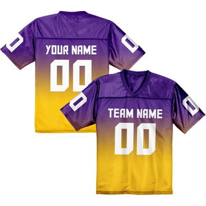 Camiseta de Fútbol Americano Duradera, Fabricante Mayorista, Tela Interlock, Personalizada con Transferencia Térmica, Ropa Deportiva Universitaria, Equipos de EE. UU. - Product Image 4