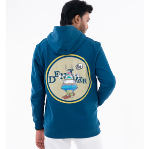 Sweat à capuche classique uni confortable et doux avec imprimé au dos en tissu polaire de haute qualité pour homme, sweat à capuche zippé imprimé pour l'hiver - Product Image 6