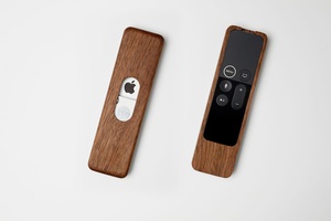 Support de télécommande Apple TV en bois personnalisé, magnétique, en noyer, organisateur de télécommande, support en bois fait main - Product Image 2