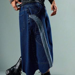 Pantalones Cortos de Mezclilla Anchos Personalizados para Hombre, Estilo Baggy, Streetwear, Hip Hop, Corte Holgado, Cargo, OEM, Venta al por Mayor, Moda - Product Image 3