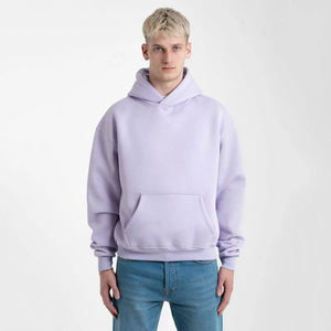 Sudadera con capucha de 2 piezas para hombre, 100% algodón, transpirable, de invierno, 370g, forro polar grueso, estilo oversize, tejido personalizado OEM - Product Image 1