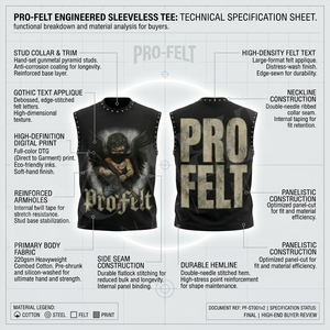 Fashionable Style Custom Gothic Sleeveless Tank Top Angel Graphic Studded Punk Streetwear Muscle Shirt Summer Casual Trendy - Product Image 3