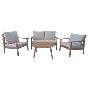 Dining Sofa Set Natural Teak with Teak Wooden Frame Material and Minimalist Design For Restaurant Set Furniture - Product Image 1