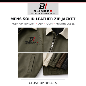 เสื้อแจ็คเก็ตวินเทจอเมริกันคุณภาพสูง Blimpex สำหรับผู้ชาย สไตล์ลำลอง ปิดด้วยซิป เหมาะสำหรับฤดูหนาว - Product Image 2