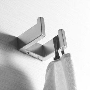 Gancio Doppio da Parete in Acciaio Inox SUS304, Porta Asciugamani Semplice con Appendi Asciugamani per Bagno - Product Image 4