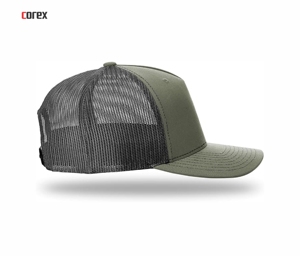 Custom Olive Green Mesh Trucker Hat 5-Panel Adjustable Breathable Waterproof <b>Winter</b> Travel Outdoor <b>Cap</b> for Adults Unisex - Product Image 4