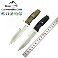 Couteau tactique de survie à lame fixe en acier inoxydable avec manche en ABS, qualité industrielle, pour camping, extérieur, jungle, option logo personnalisé