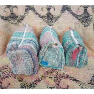 New Design handmade <b>Toiletry</b> <b>Bag</b> Cotton Kantha <b>Bag</b> Patchwork 3 set of Pouch Cosmetic <b>Bag</b> Gifts for Wedding Return Gift - Product Image 2