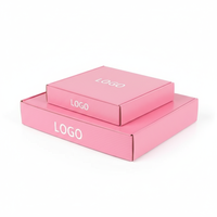 Caja de Envío de Cartón Rosa con Asa, Impresa Personalizada con Logotipo, Hecha con Materiales Reciclados, Diseño Plegable de 2mm para Calcetines