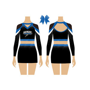 Tenue de cheerleading tendance pour ligue scolaire, vêtements d'entraînement, costume imprimé avec logo personnalisé, style 100% polyester, impression numérique - Product Image 3