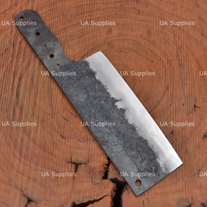 Cuchillo de Chef Profesional UA Supplies de Acero al Carbono Forjado a Mano con Hoja de Cuchilla de Hacha de Punta Caída de Espiga Completa, Fabricante OEM/ODM - Product Image 2