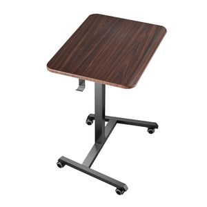 Bureau debout réglable en hauteur avec roulettes, poste de travail mobile assis-debout de 25,6 x 19 pouces pour le bureau à domicile - Product Image 1