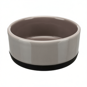 Comedero de cerámica con base de goma de 0.4 L, gris, para perros y gatos - Product Image 2