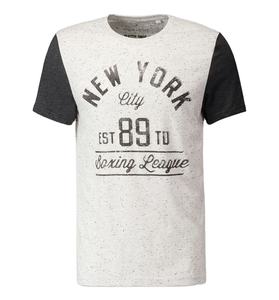 Camiseta de punto de algodón peinado 100% con cuello redondo para hombre, logotipo impreso personalizado, lavado biológico, ecológico, bajo MOQ, informal, suministro directo de fábrica - Product Image 3