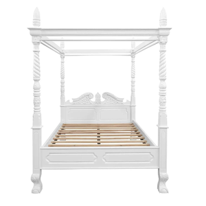 Lit à baldaquin en bois avec structure en teck pour la décoration de la maison et le mobilier de chambre - Product Image 3