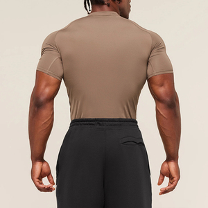 Camisetas de Compresión Deportivas para Hombre de Poliéster, Ropa Deportiva Casual para Correr, Venta al Por Mayor, Diseño Musculoso 100%, Tejido de Punto, OEM - Product Image 3