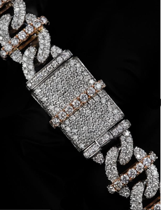 Luxury Moissanite Diamond Cuban Link Chain 925 Silver Rhodium Plated Iced Out Hip Hop <b>Statement</b> <b>Necklace</b> Fine Jewelry For Unisex - Product Image 3