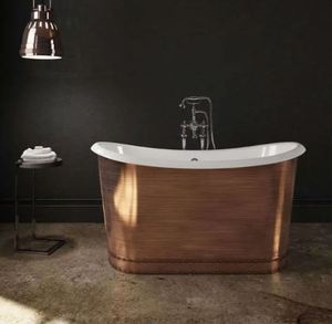 อ่างอาบน้ำทองแดงแบบลอยตัวสุดหรู พร้อมเคลือบนิกเกิลขัดเงาภายใน ราคาประหยัด คุ้มค่า แบบสองที่นั่ง - Product Image 1