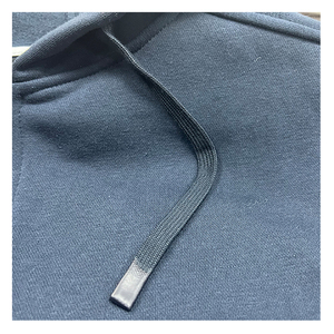 <b>Men's</b> <b>Navy</b> Blue <b>Fleece</b> Zip-Up Hoodie Regular Fit Solid Color Casual Hooded Sweatshirt Autumn Wear - Product Image 5