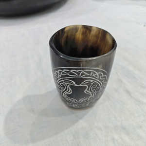 Taza de Cuerno de Buey 100% de Calidad Superior para Beber Té, Leche, Agua, Café, Cerveza, Estilo Vikingo con Acabado Natural, Ecológica, Navideña - Product Image 4