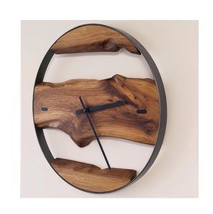 Modern Simple Wood Wall <b>Clock</b> Cheap Price And Metal Frame Crafts Home Decorative Wall <b>Clock</b> New Design - Product Image 2