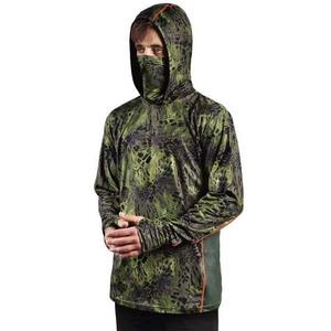 Chemise de pêche à capuche camouflage pour homme, manches longues, protection anti-UV UPF 50, impression par sublimation, veste pull - Product Image 1