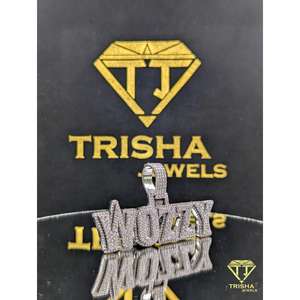 Colgante Personalizado con Nombre 'WOZZY' con Incrustaciones de Diamantes Moissanite VVS, Plata de Ley 925, Joyería Hip Hop con Letras Personalizadas - Product Image 2