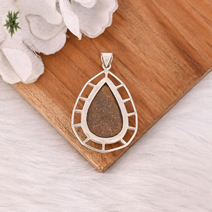 Colgante de Ópalo Boulder en Bruto, Hecho a Mano, Plata de Ley 925, Joyería Clásica Vintage para Bodas Indias - Product Image 5