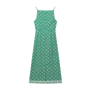 Vestido Midi Floral para Mujer, Vestido Midi Informal con Mangas Abullonadas - Product Image 5