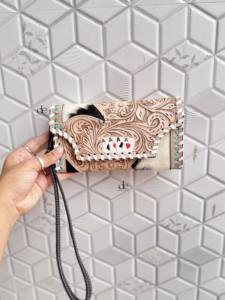 Cartera de mano de piel de vaca de gran capacidad para mujer, cartera tallada a mano, cuero Vintage, tarjetas de crédito, cartera en efectivo, regalos - Product Image 4