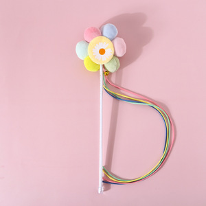 Juguete para Gatos Hecho a Mano con Estrella de Mar y Flor de Sol de Peluche, Movimiento Interactivo y Campana con Borla, Divertido Juguete para Mascotas Hecho de Plástico - Product Image 4
