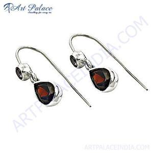 Boucles d'oreilles Art Palace en argent avec améthyste et grenat-Design élégant - Product Image 2