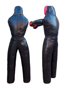 Black PU Boxing <b>Dummy</b> with Red Accents Sponge Filled Martial Arts Training Target for Adults - Product Image 6