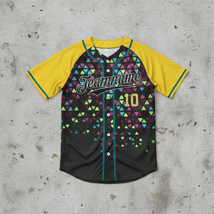 Camiseta de Béisbol Negra Corta Sublimada con Logotipo Personalizado de Alta Calidad - Product Image 5