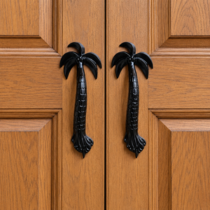 SHUBHAM <b>Black</b> Palm Tree Metal <b>Door</b> Pull Handle Decorative Coconut Tree Handle for Entrance <b>Door</b> Cabinet Wardrobe Furniture - Product Image 5