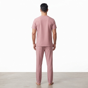 Blusa Médica para Hombre con Cuello en V, Uniforme de Hospital, Camisa de Enfermero con Múltiples Bolsillos, Diseño de Cuello Superpuesto, Ropa de Trabajo para el Sector Sanitario - Product Image 6