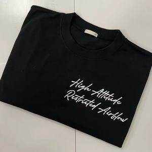 Sudadera personalizada de 350 gramos de algodón terry con bordado, hombros caídos, talla grande, cuello redondo, sudadera extragrande con bordado. - Product Image 2