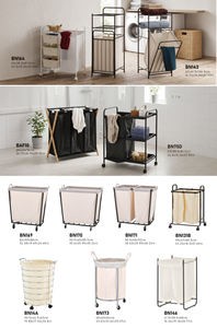 Chariot à linge pliable moderne en acier avec roues, grande capacité, rangement domestique durable, cadre noir - Product Image 6