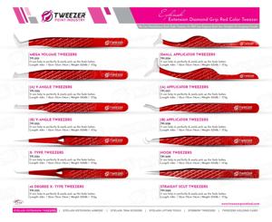 Juego de pinzas para extensión de pestañas de Venta caliente, pinzas de Color de pestañas de volumen, herramientas de maquillaje, Etiqueta Privada, precio al por mayor - Product Image 4