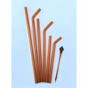 Wholesale <b>Reusable</b> Copper <b>Straw</b> Metal Drinking <b>Straw</b> Set Eco Friendly Stainless Steel Alternative Bent <b>Straw</b> for Bar Party <b>Straw</b> - Product Image 6