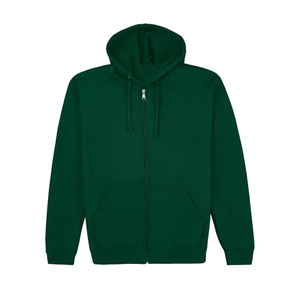 Sweat-shirt à capuche vert foncé pour homme, couleur unie, tricoté, décontracté, pull à capuche pour homme, vente en gros - Product Image 1
