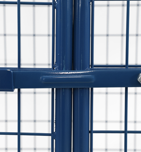 Industrial Metal <b>Storage</b> Cage Wheels for <b>Doors</b>/On Walls Sundries Holding <b>Rack</b> Blue Non-Folding Standalone Modern Waterproof - Product Image 4