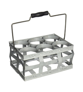 Organizador de Botellas de Vino de Metal Hecho a Mano con Acabado Rústico para Interiores Modernos - Product Image 3