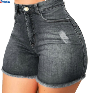 Shorts de Mezclilla para Mujer, Color Personalizado, Transpirables, Diseño Personalizado, Shorts de Verano de Cintura Alta, Cómodos - Product Image 1