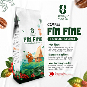 เมล็ดกาแฟโรบัสต้า 100 เมล็ด คั่วเข้ม รสช็อกโกแลต สำหรับชงกาแฟเอสเพรสโซ แบรนด์ส่วนตัว ขายส่ง ปริมาณมาก 1 กิโลกรัม นำเข้าจากเวียดนาม - Product Image 3