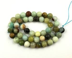 ลูกปัดอะเมโซไนต์สีรุ้งทรงเหลี่ยม ลูกปัดพลอยธรรมชาติทรงกลม สำหรับทำเครื่องประดับ งานฝีมือ DIY - Product Image 5