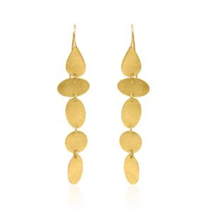 Gold Plated Brass Geometric Drop <b>Earrings</b> Women's Bohemia Style Fashion Dangle Jewelry - Product Image 2