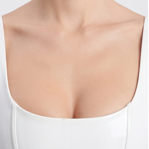 Corsé de cuero PU de alta compresión para mujer con encaje trasero y cremallera frontal, moldeador de cuerpo con color y talla personalizables - Product Image 4